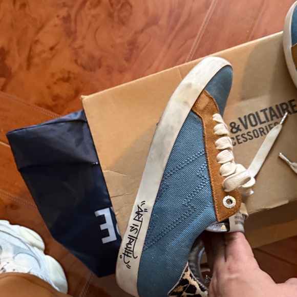 Zadig & Voltaire Blue and Brown Sneakers - Picture 5 of 9